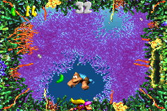 Kiddy Kong in the first Bonus Level of Fish Food Frenzy in the Game Boy Advance remake