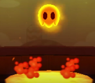 Lava Bubble as viewed in the Character Museum from Mario Party: Star Rush