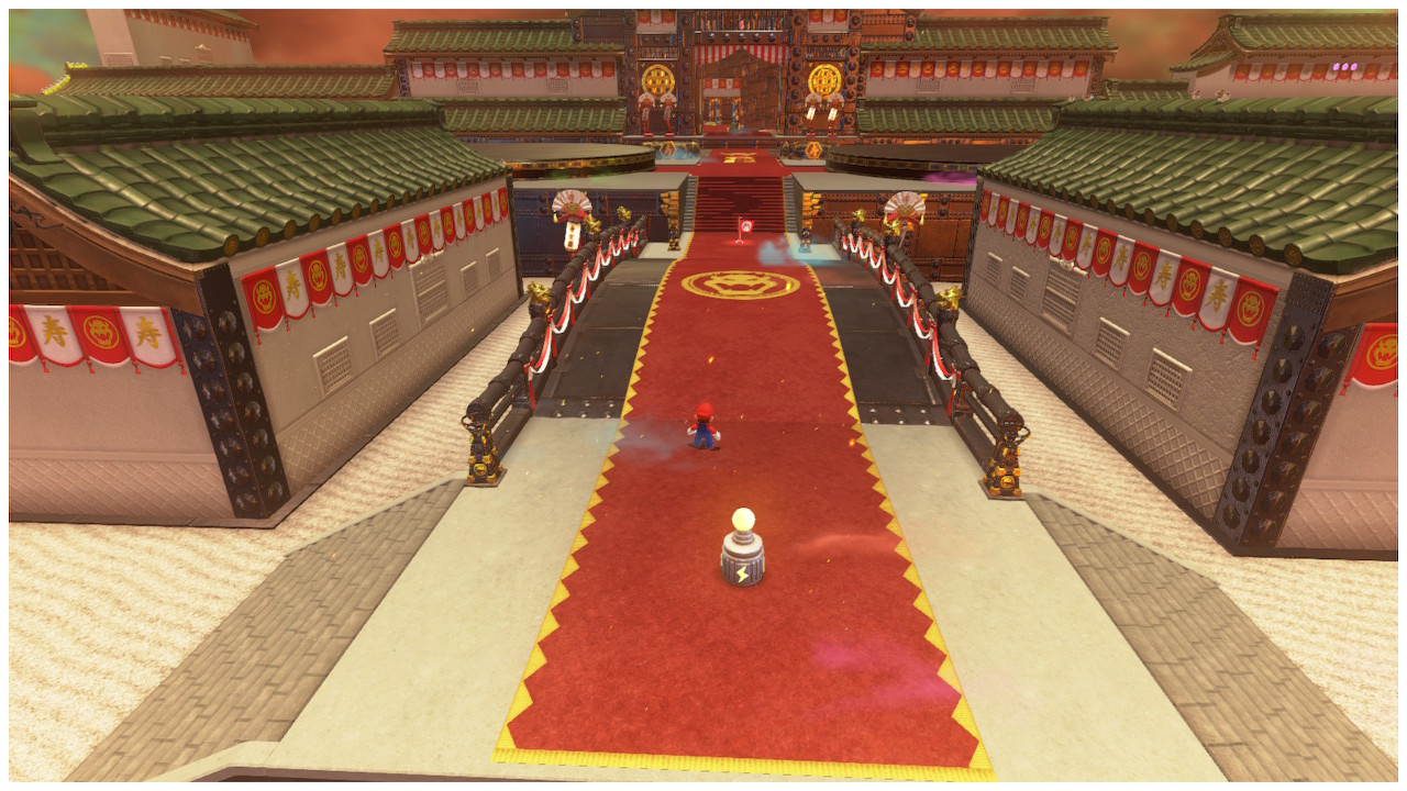 File Smo Main Courtyard Entrance Flag Super Mario Wiki The Mario Encyclopedia