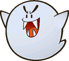 Sprite of an Atomic Boo from Super Paper Mario.