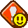 Sprite of the unused All or Nothing P badge in Paper Mario: The Thousand-Year Door.