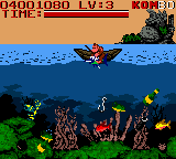 Funky Fishing in the Game Boy Color version of Donkey Kong Country.