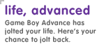 The Life, Advanced logo, as shown on the official Game Boy Advance website.