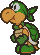 Sprite of Green Ninjakoopa, from Paper Mario.