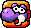 Sprite of a Yoshi Block for a Purple Yoshi, from Super Mario World 2: Yoshi's Island