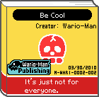 The shelf cover of one of Wario-Man's comics from WarioWare: D.I.Y. Showcase.