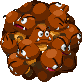 Sprite of the Goomba Storm pile from Mario & Luigi: Bowser's Inside Story + Bowser Jr.'s Journey