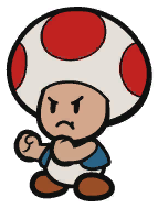 Action Toad sprite from Paper Mario: Color Splash.