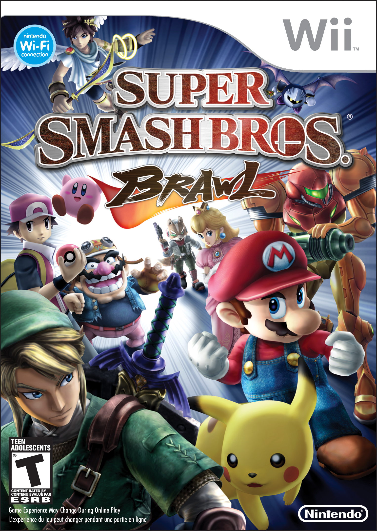 Super Smash Bros. Brawl American box cover.