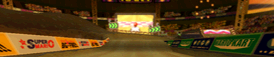 The course banner for GCN Waluigi Stadium from Mario Kart Wii.