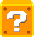 In-game rendering of a ? Box from Super Mario 3D Land.