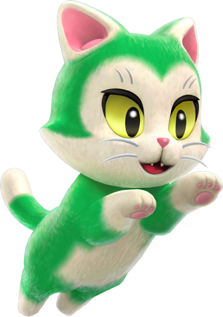 File:SM3DW+BF Artwork Cat (Green).png