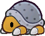 Sprite of a Stone Buzzy from Super Paper Mario.