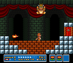 Bowser does a ground pound in Super Mario Bros. 3.