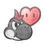 Yoshi's health icon (black)