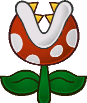 Sprite of a Piranha Plant from Super Paper Mario.