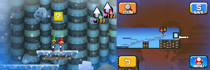 Block 52 in Dreamy Mount Pajamaja accessed by a Dreampoint found at the very peak of the mountain of Mario & Luigi: Dream Team.