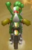 Yoshi performing a Trick in Mario Kart Wii