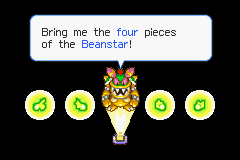 Bowletta, demanding the four pieces of the Beanstar