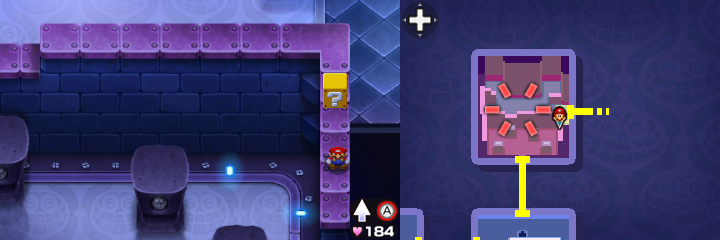 Block 21 in Peach's Castle of Mario & Luigi: Bowser's Inside Story + Bowser Jr.'s Journey.