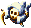 Battle idle animation of a Glum Reaper from Super Mario RPG: Legend of the Seven Stars
