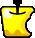 A partially eaten Golden Apple in Super Paper Mario.