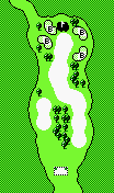 Map of a hole from Golf on the Game Boy when played on the Game Boy Color or Game Boy Advance