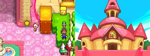 Fourth block in Peach's Castle of Mario & Luigi: Bowser's Inside Story.