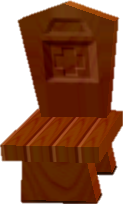 Model of the haunted Chair enemy from Super Mario 64.