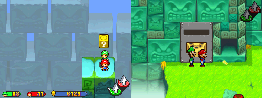 Fifteenth block in Thwomp Volcano of the Mario & Luigi: Partners in Time.