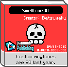 The shelf sprite of one of 9-Volt's favorite artist's comics: Smelltone #1 in the game WarioWare: D.I.Y..