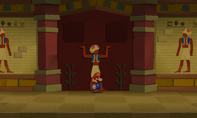 Fourth and fifth paperization spots in Drybake Stadium of Paper Mario: Sticker Star.