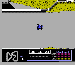 Screenshot of Circuit No-1 from Famicom Grand Prix: F1 Race