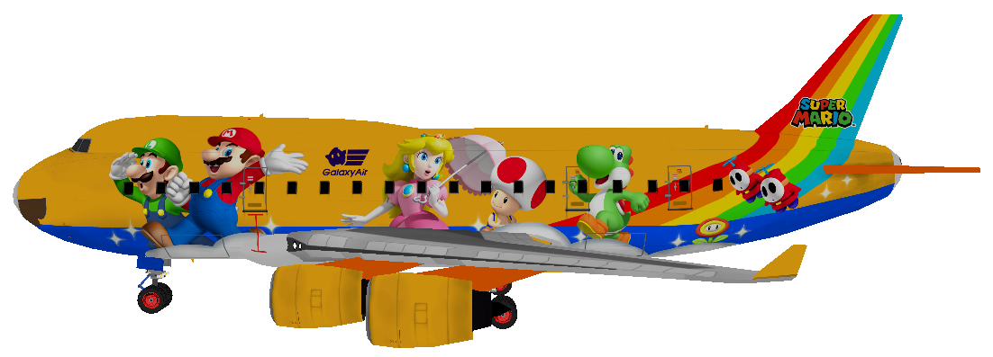 MK8 Sunshine Airport Plane Flying Plane Model Side.png