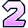 Sprite of the number 2, used for the number of spaces gotten from the Dice Blocks in Mario Party and Mario Party 2