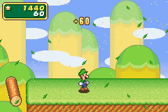 The mini-game, Forest Jump from Mario Party Advance