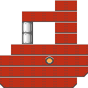 Ground (block) in Super Mario Maker 2 - Super Mario Bros. game style, Airship night theme.