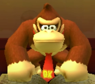 Donkey Kong as viewed in the Character Museum from Mario Party: Star Rush