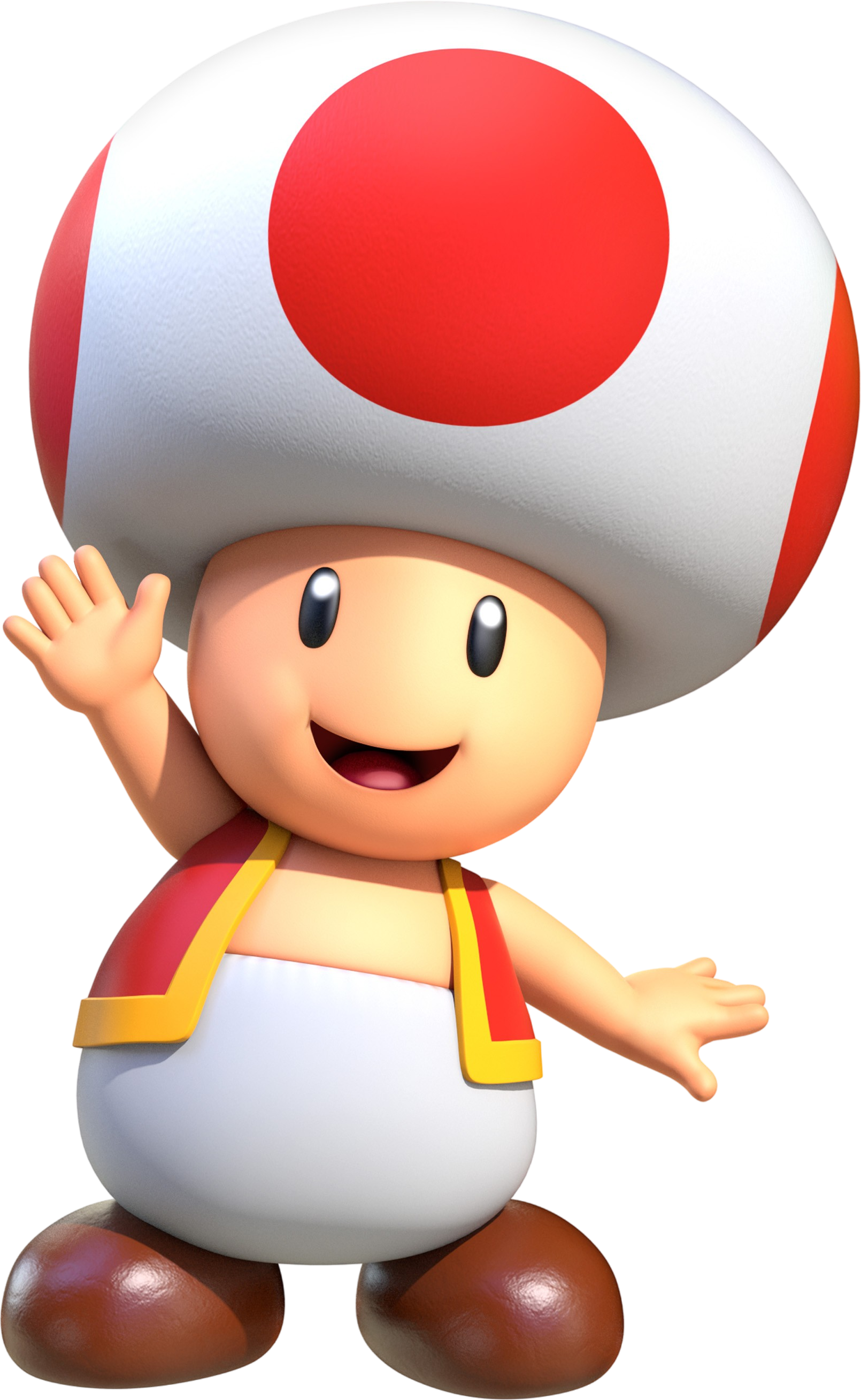 Artwork of a Red Toad from Super Mario Run.
