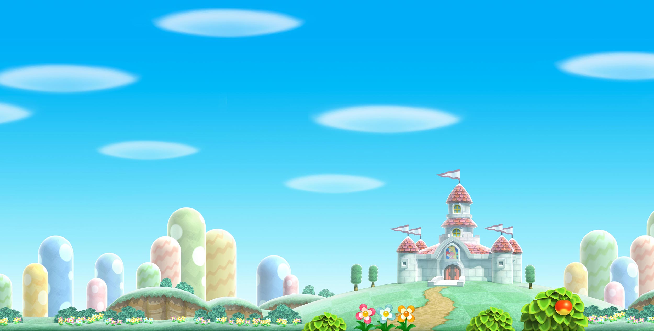 File:NKC Mushroom Kingdom Background.jpg - Super Mario Wiki, the Mario ...