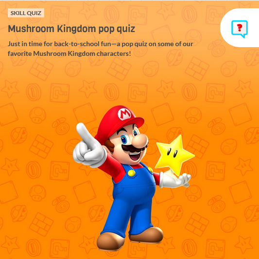 How much do you really know about Mario?, Quizzes