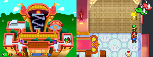 Eighteenth block in the present Princess Peach's Castle of Mario & Luigi: Partners in Time.