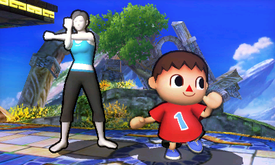 File:SSB4 3DS - Trainer and Villager Screenshot.png