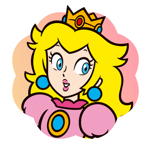 File:Sticker Peach (happy) - Mario Party Superstars.png