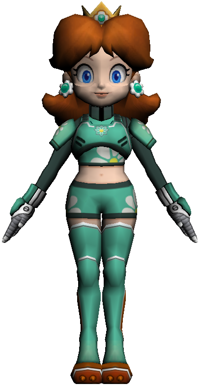 3D model for Princess Daisy's alternate outfit from Mario Strikers Charged.