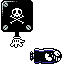 Sprite of a Torpedo Ted being released from a Torpedo Base in Super Mario World