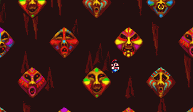 Mario in the level Cave 2.
