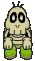 Sprite of a Dull Bones from the Audience, facing the viewer, from Paper Mario: The Thousand-Year Door.
