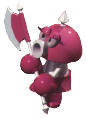 Artwork of Axem Pink from Super Mario RPG: Legend of the Seven Stars