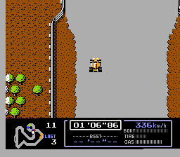 Screenshot of Circuit-5 from Famicom Grand Prix: F1 Race
